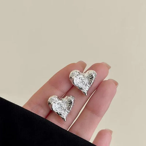 Vintage Gold Color Plated Chunky Dome Drop Earrings for Women Glossy