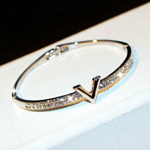 2021 Trend Fashion Korea Simple Micro Inlaid Diamond Word Lady