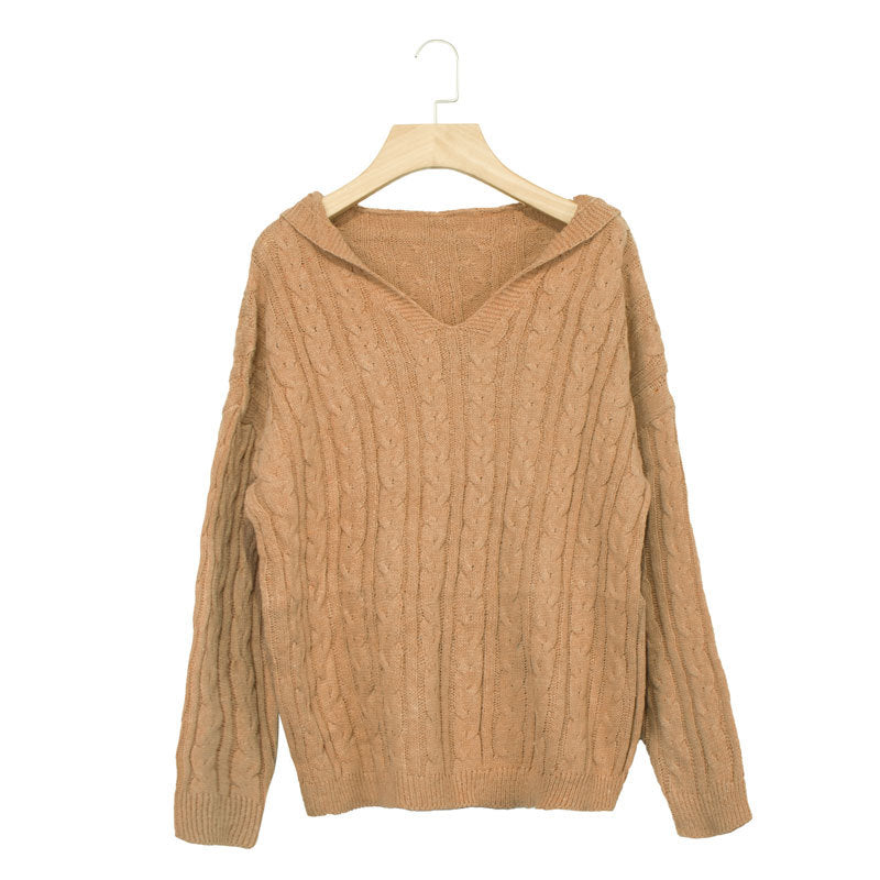 Sexy Loose V-neck Sweater Women