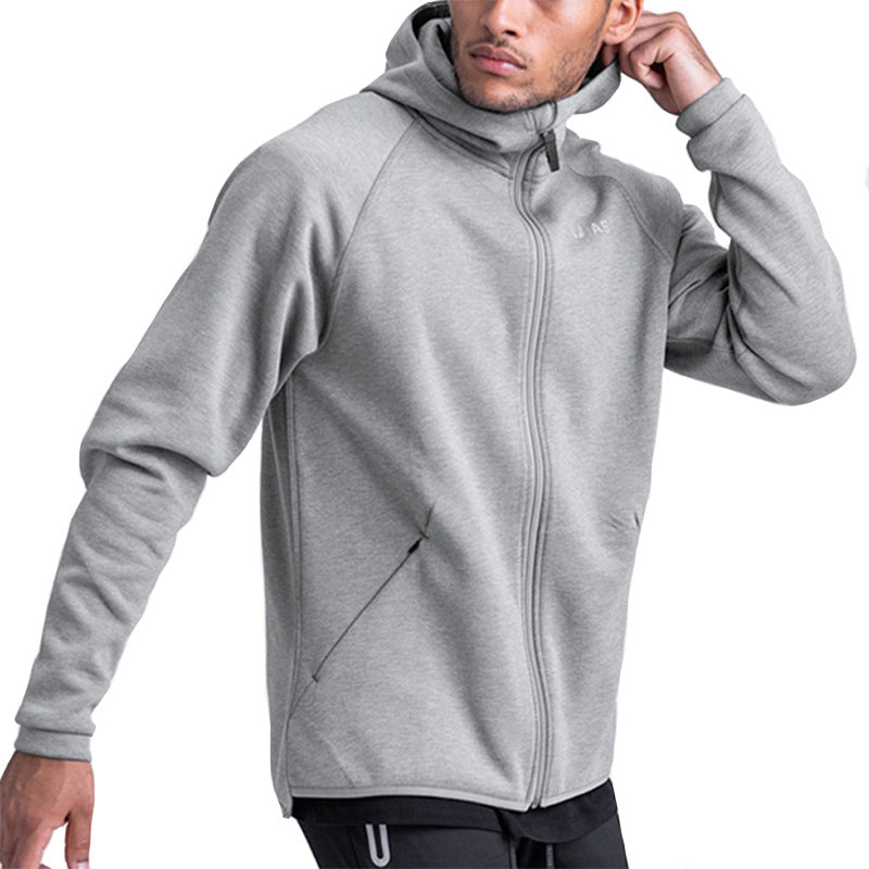 Men's Sweater Cardigan Plus Size Hooded Zipper Jacket