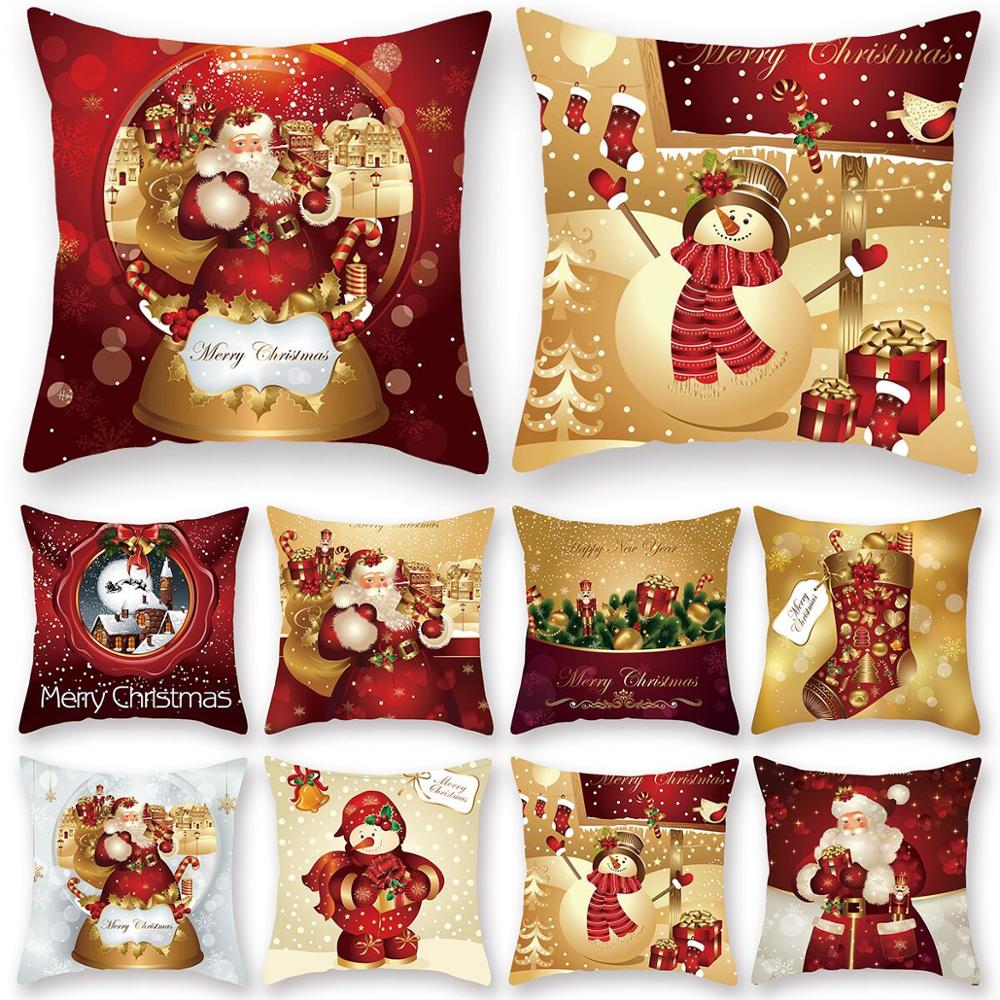 Christmas Cushion Cover Merry Christmas Decorations For Home 2021