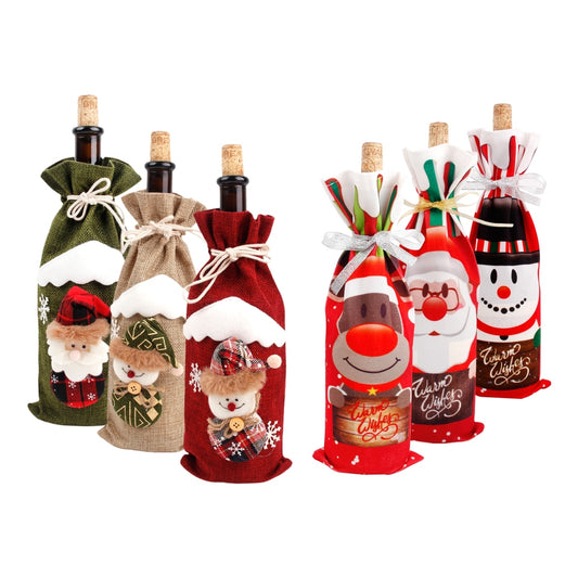 Christmas Wine Bottle Cover Merry Christmas Decorations For Home 2021