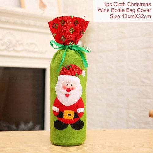 Christmas Wine Bottle Cover Merry Christmas Decorations For Home 2021