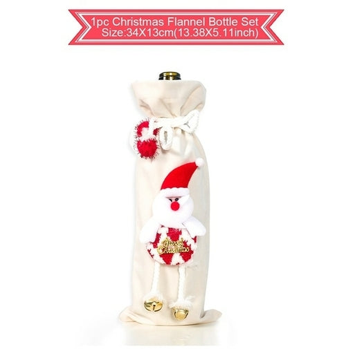 Christmas Wine Bottle Cover Merry Christmas Decorations For Home 2021