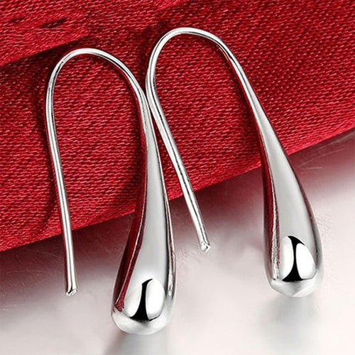 Fashion S925 Silver Needle Earrings Ring Bracelet Set Simple