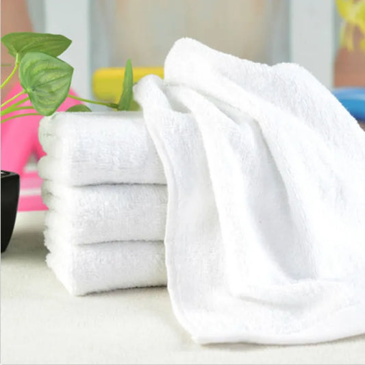 30*60cm Portable White Soft Microfiber Fabric Face Towel Hotel Bath