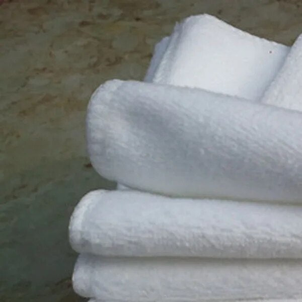 30*60cm Portable White Soft Microfiber Fabric Face Towel Hotel Bath