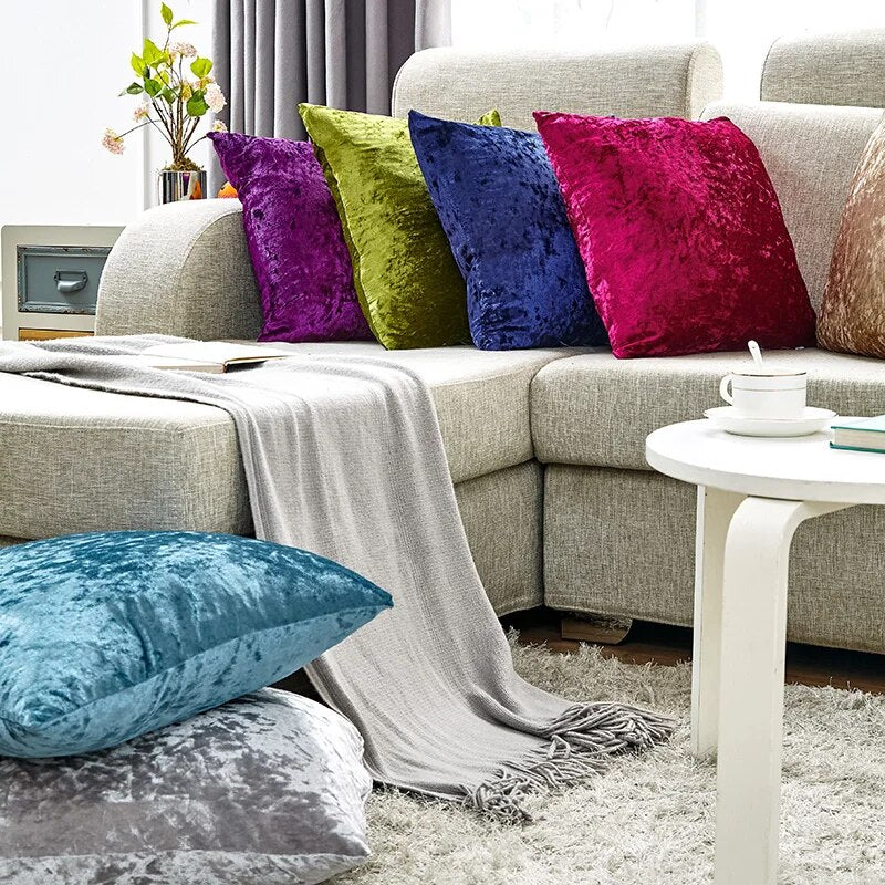 Velvet Cushion Cover Super Soft Pillow Cover for Sofa Living Room