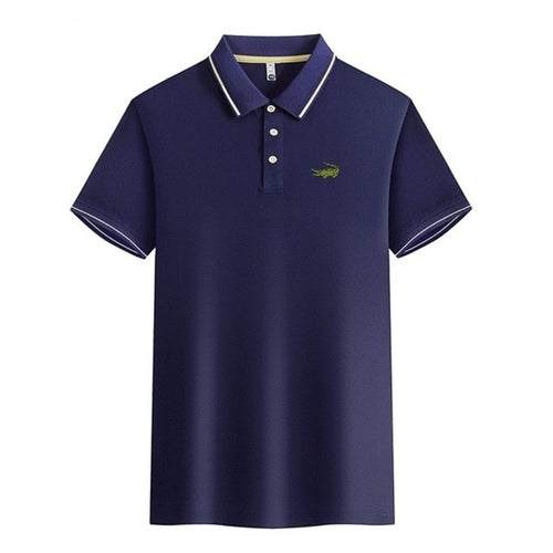 Men's Embroidery Brand High Quality Knitted Ice Cool Polo Shirt Summer