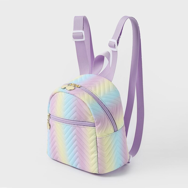 Mini Ombre Chevron Quilted Classic Backpack - Fashion Backpacks