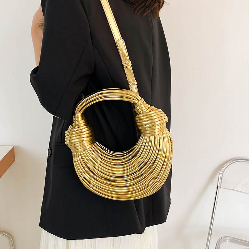 New Unique Noodles Shaped Designer Women Ladies Luxury Brand Crossbody