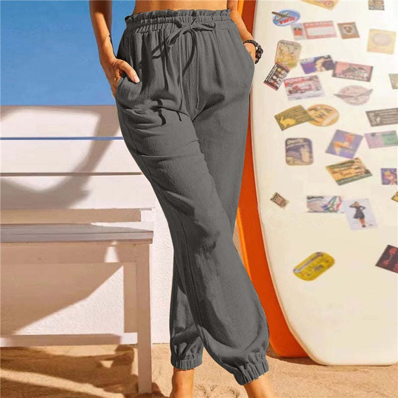 Elastic Casual Pants