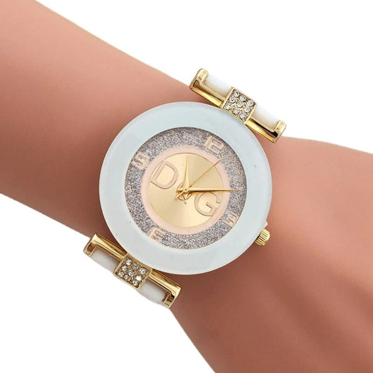 Luxury Top Famous Designer DQG Brand Women Watches White Silicone