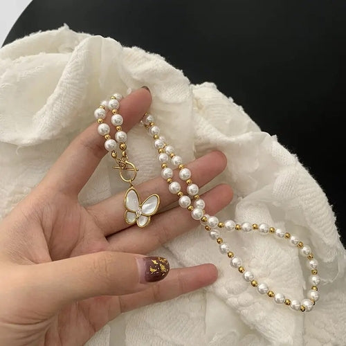 CARLIDANA Fashion New Pearl Beads Necklace for Women Fashion Luxury