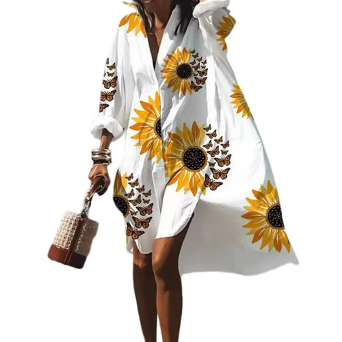 Oversized Loose Casual Aesthetic Summer Dresses 2023 Sexy Beach Shirt