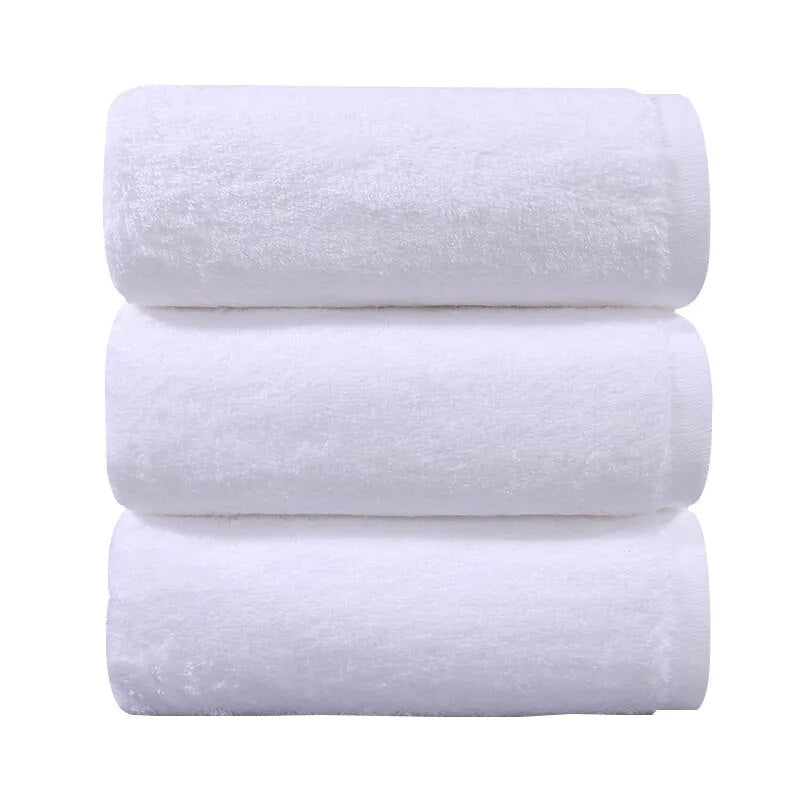 White Face Bath Towels Organic Cotton Luxury 70*140 40*70 White Grey