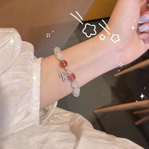 Simple Crystal Lattice Five-pointed Star Heart-shaped Bracelet for