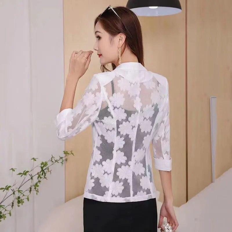 Women Blazer Jacket Spring Summer New Thin Cardigan Sun Protection