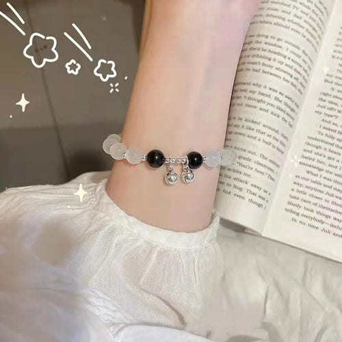 Simple Crystal Lattice Five-pointed Star Heart-shaped Bracelet for