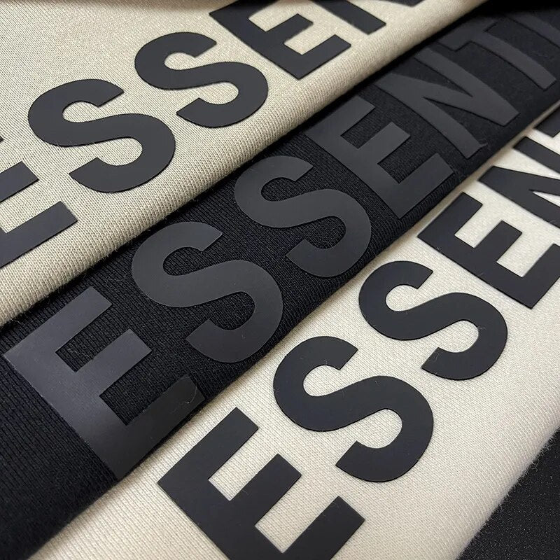 ESSENTIALS Hoodies+Pants Reflective Letter Printed Autumn and Winter