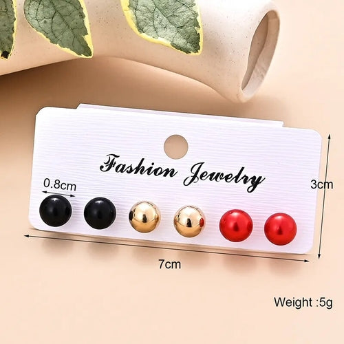 2022 New Arrival Luxury Korean Fashion Round Pearl Earrings Letter