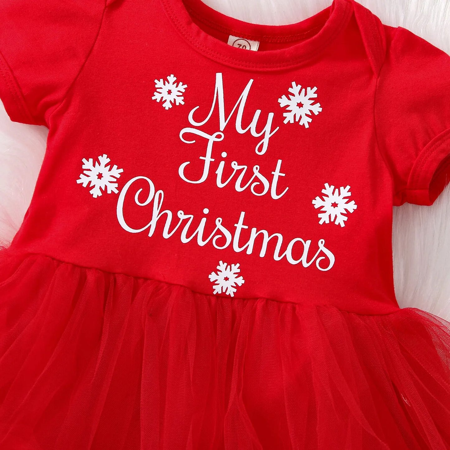 Ma&Baby 0-24M 1st Christmas Baby Girl Romper Newborn Infant Toddler