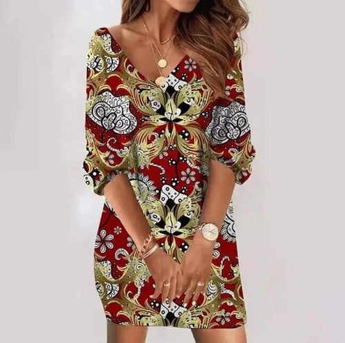 Metal Decor Cold Shoulder Casual Dress Women Sexy Half Sleeve High