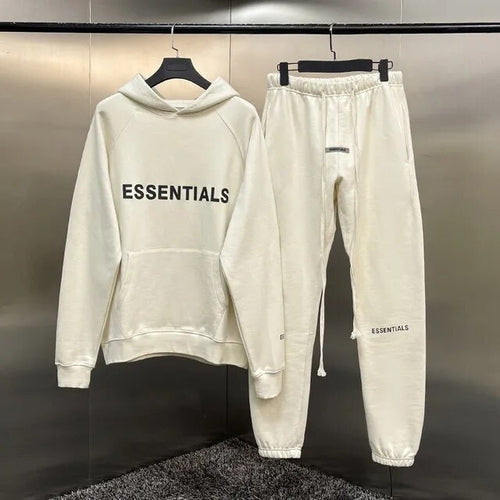 ESSENTIALS Hoodies+Pants Reflective Letter Printed Autumn and Winter