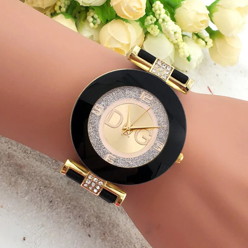 Luxury Top Famous Designer DQG Brand Women Watches White Silicone