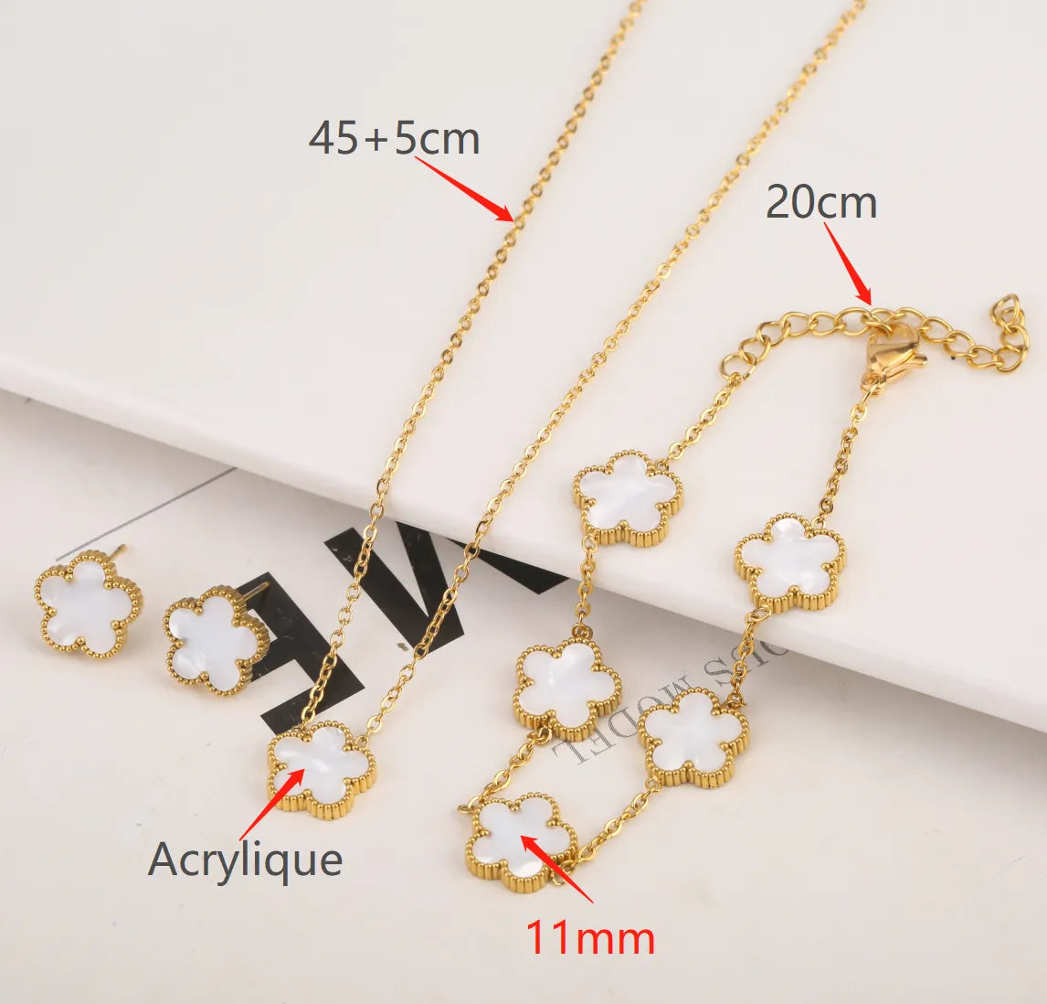 Adjustable New Design Gold Plated Stainless Steel 316L Plant Flower