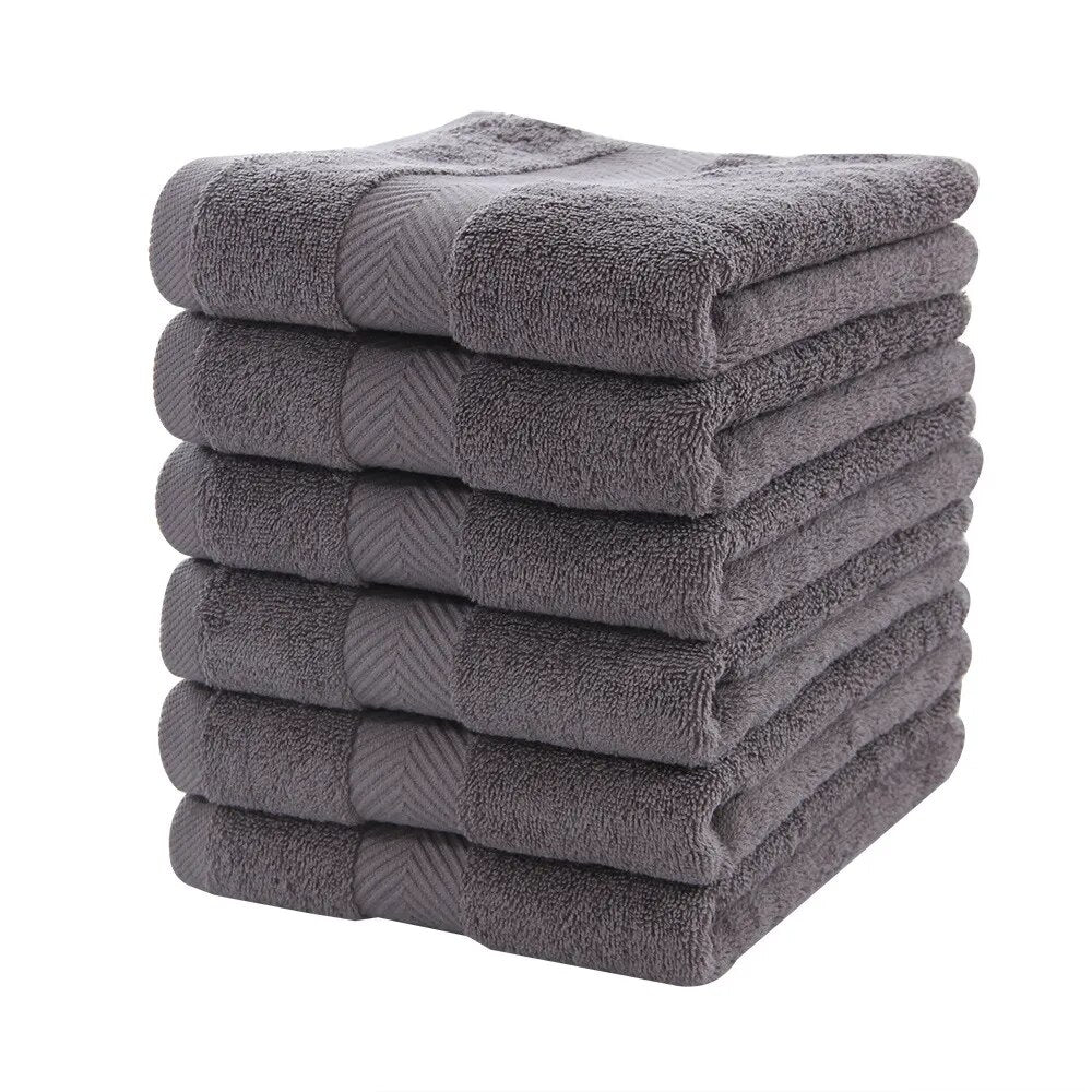 White Face Bath Towels Organic Cotton Luxury 70*140 40*70 White Grey