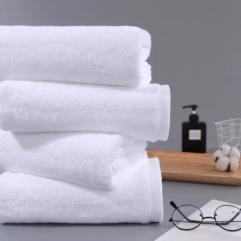 White Face Bath Towels Organic Cotton Luxury 70*140 40*70 White Grey