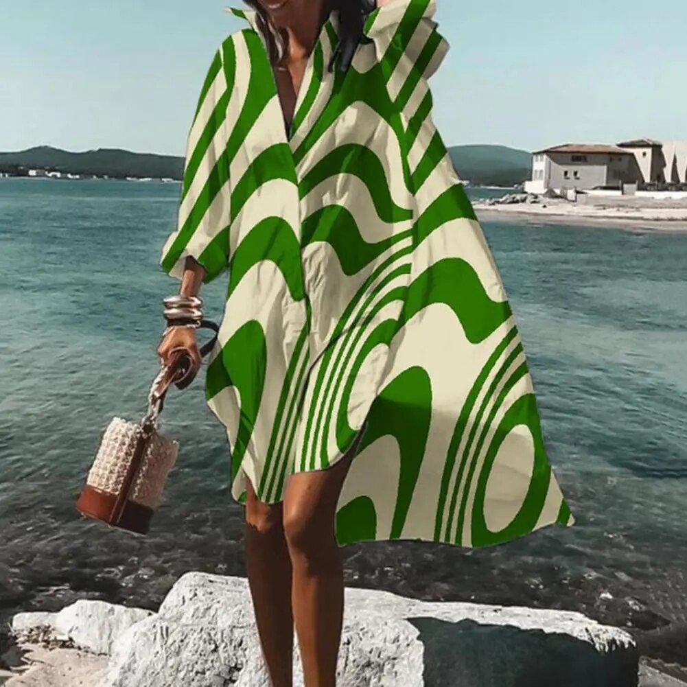 Oversized Loose Casual Aesthetic Summer Dresses 2023 Sexy Beach Shirt