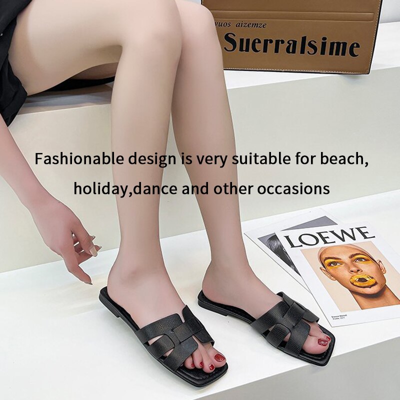 Summer Slippers Women Flat Luxury Outdoor Beach Flip Flops Female