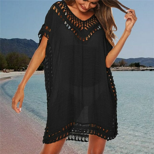 Summer Women Knitted Beach Cover Up New Bikini Swimsuit Cover Up