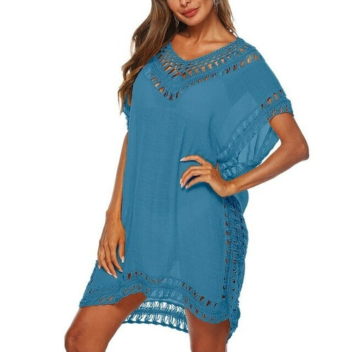 Summer Women Knitted Beach Cover Up New Bikini Swimsuit Cover Up