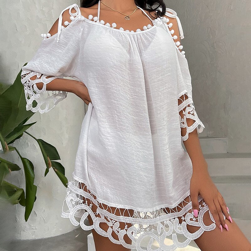 Summer Women Knitted Beach Cover Up New Bikini Swimsuit Cover Up