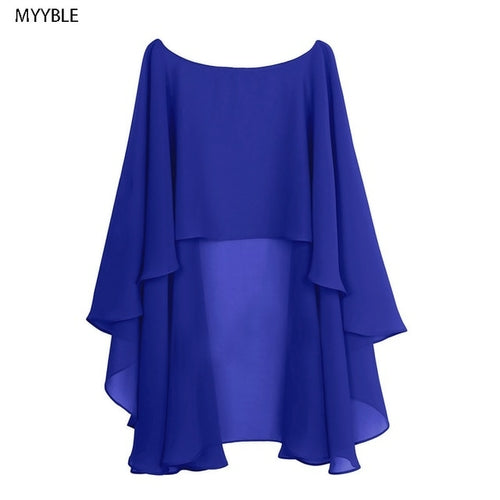 Womens Ladies Soft Wedding Capes Wedding Jacket Wraps Chiffon Shrug