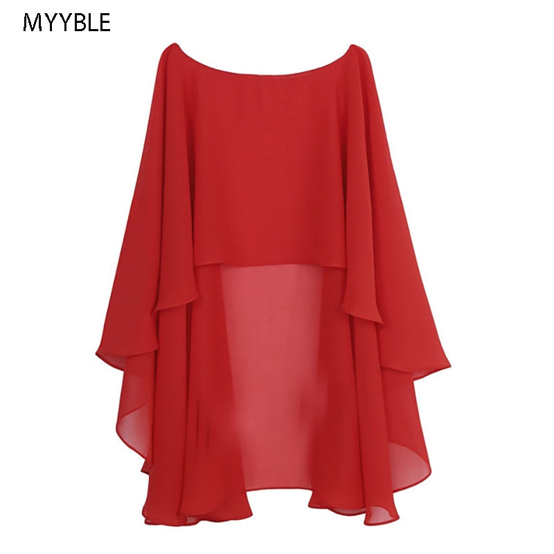 Womens Ladies Soft Wedding Capes Wedding Jacket Wraps Chiffon Shrug