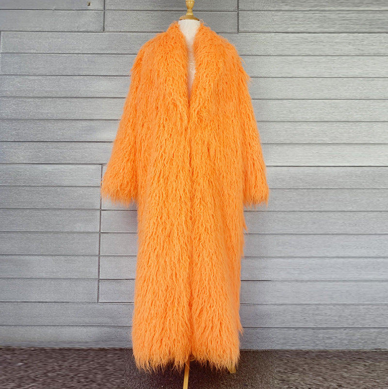 Women's Faux Fur Long Long Sleeve Jacket